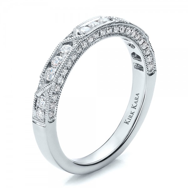 Diamond channel set wedding ring