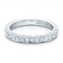 18k White Gold Diamond Channel Set Band With Matching Engagement Ring - Kirk Kara - Flat View -  100120 - Thumbnail
