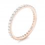 18k Rose Gold 18k Rose Gold Diamond Eternity Wedding Band - Three-Quarter View -  102764 - Thumbnail