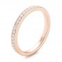 14k Rose Gold 14k Rose Gold Diamond Eternity Wedding Band - Three-Quarter View -  102818 - Thumbnail