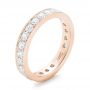 18k Rose Gold And 18K Gold Diamond Eternity Wedding Band