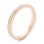 14k Rose Gold Diamond Eternity Wedding Band - Three-Quarter View -  102824 - Thumbnail