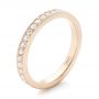 18k Rose Gold And Platinum Diamond Eternity Wedding Band