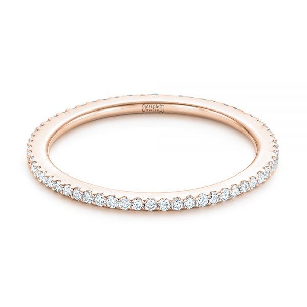 14k Rose Gold 14k Rose Gold Diamond Eternity Wedding Band - Flat View -  102725