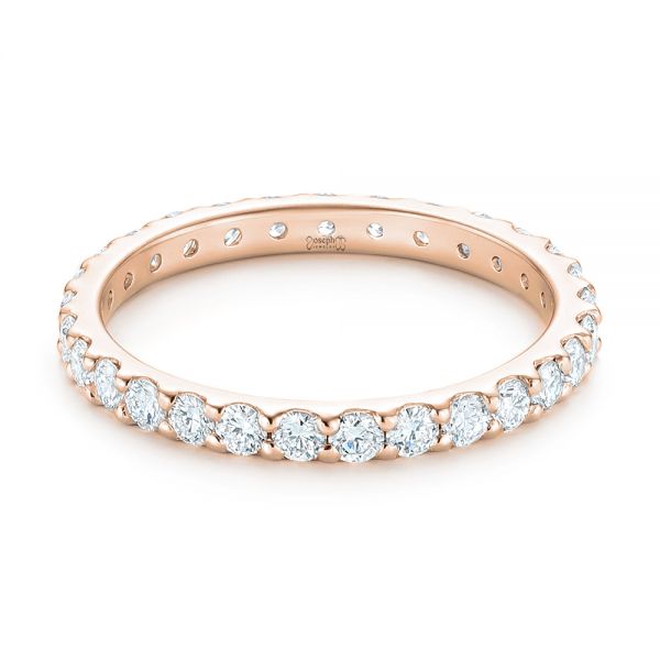 14k Rose Gold 14k Rose Gold Diamond Eternity Wedding Band - Flat View -  102765