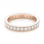 18k Rose Gold 18k Rose Gold Diamond Eternity Wedding Band - Flat View -  102821 - Thumbnail