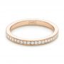 14k Rose Gold Diamond Eternity Wedding Band - Flat View -  102824 - Thumbnail