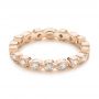 18k Rose Gold 18k Rose Gold Diamond Eternity Wedding Band - Flat View -  104132 - Thumbnail