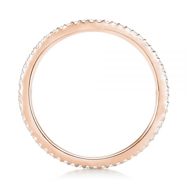 18k Rose Gold 18k Rose Gold Diamond Eternity Wedding Band - Front View -  102725