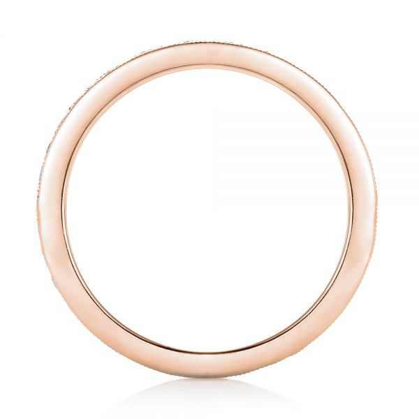 18k Rose Gold 18k Rose Gold Diamond Eternity Wedding Band - Front View - 102819