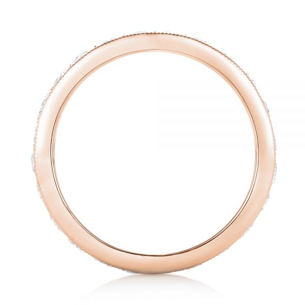 14k Rose Gold 14k Rose Gold Diamond Eternity Wedding Band - Front View -  102823