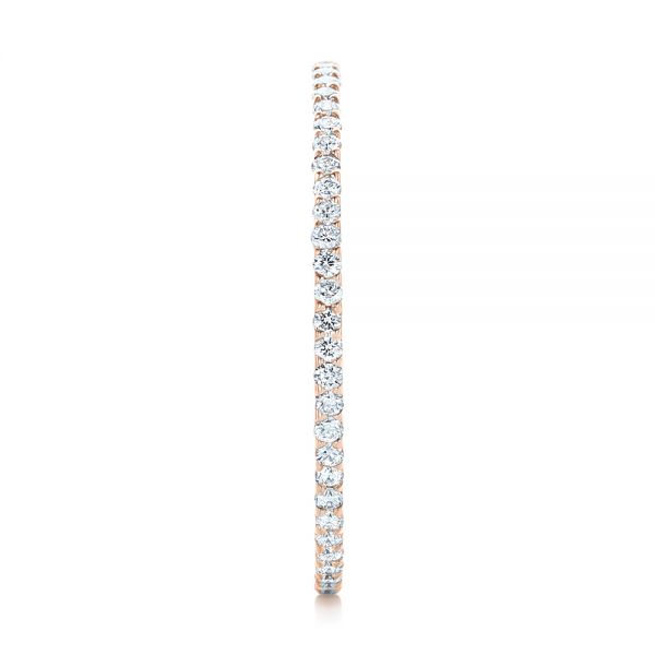 18k Rose Gold 18k Rose Gold Diamond Eternity Wedding Band - Side View -  102725