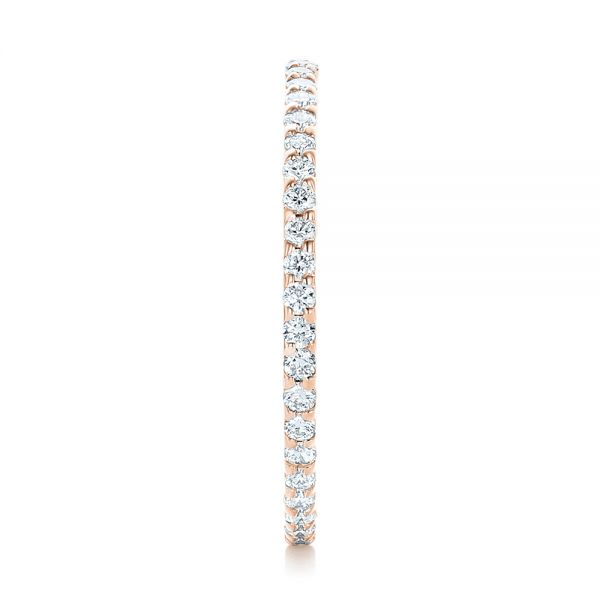 18k Rose Gold 18k Rose Gold Diamond Eternity Wedding Band - Side View -  102726