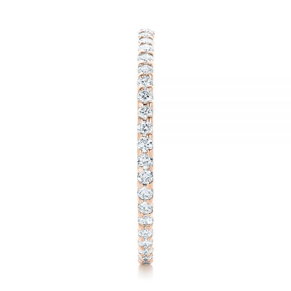 14k Rose Gold 14k Rose Gold Diamond Eternity Wedding Band - Side View -  102726