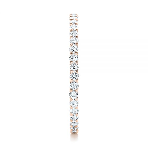 14k Rose Gold 14k Rose Gold Diamond Eternity Wedding Band - Side View -  102761