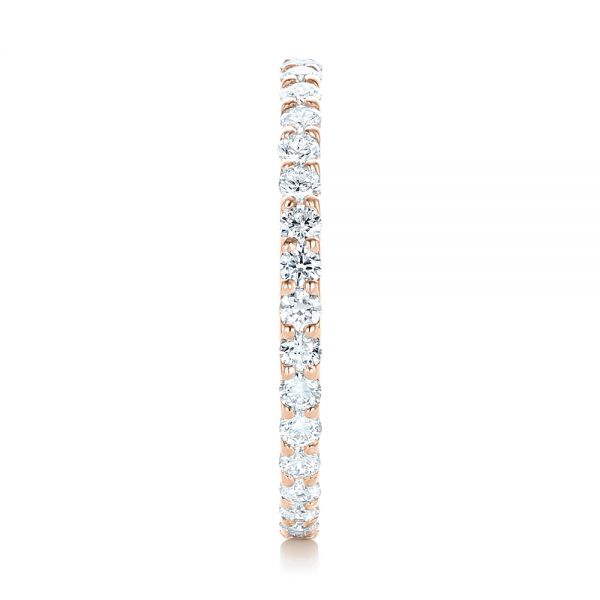 18k Rose Gold 18k Rose Gold Diamond Eternity Wedding Band - Side View -  102764