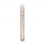 18k Rose Gold 18k Rose Gold Diamond Eternity Wedding Band - Side View -  102819 - Thumbnail