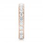 18k Rose Gold 18k Rose Gold Diamond Eternity Wedding Band - Side View -  102823 - Thumbnail