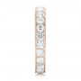 18k Rose Gold 18k Rose Gold Diamond Eternity Wedding Band - Side View -  102823 - Thumbnail