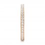 14k Rose Gold Diamond Eternity Wedding Band - Side View -  102824 - Thumbnail