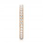 14k Rose Gold Diamond Eternity Wedding Band - Side View -  102826 - Thumbnail