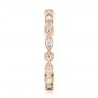 18k Rose Gold 18k Rose Gold Diamond Eternity Wedding Band - Side View -  104132 - Thumbnail