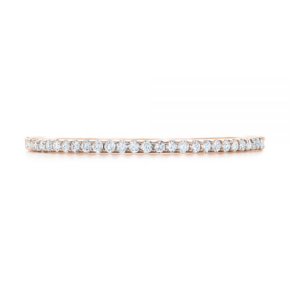 14k Rose Gold 14k Rose Gold Diamond Eternity Wedding Band - Top View -  102725