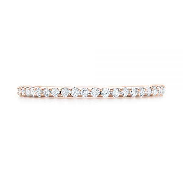 18k Rose Gold 18k Rose Gold Diamond Eternity Wedding Band - Top View -  102726