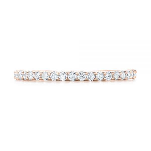 18k Rose Gold 18k Rose Gold Diamond Eternity Wedding Band - Top View -  102761