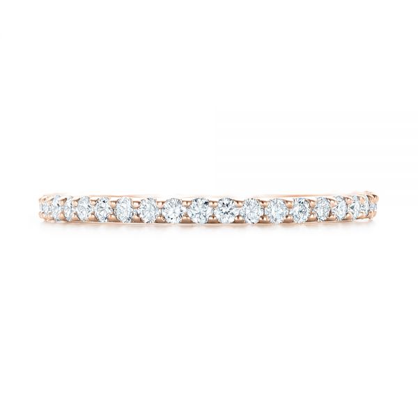 18k Rose Gold 18k Rose Gold Diamond Eternity Wedding Band - Top View -  102761