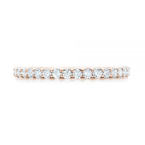 18k Rose Gold 18k Rose Gold Diamond Eternity Wedding Band - Top View -  102764