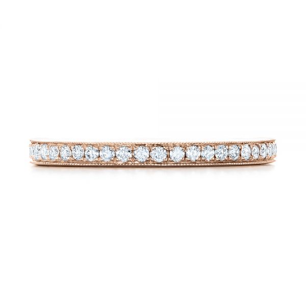 14k Rose Gold 14k Rose Gold Diamond Eternity Wedding Band - Top View -  102818