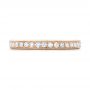 14k Rose Gold Diamond Eternity Wedding Band - Top View -  102826 - Thumbnail