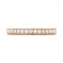 14k Rose Gold Diamond Eternity Wedding Band - Top View -  102826 - Thumbnail