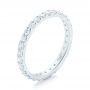 14k White Gold Diamond Eternity Wedding Band - Three-Quarter View -  102765 - Thumbnail