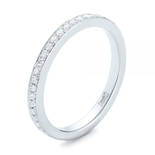  Platinum Platinum Diamond Eternity Wedding Band - Three-Quarter View -  102818