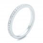 14k White Gold Diamond Eternity Wedding Band - Three-Quarter View -  102818 - Thumbnail