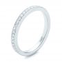 18k White Gold 18k White Gold Diamond Eternity Wedding Band - Three-Quarter View -  102818 - Thumbnail