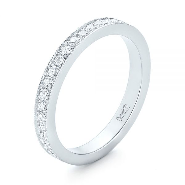  Platinum Platinum Diamond Eternity Wedding Band - Three-Quarter View -  102819