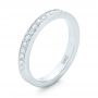 14k White Gold Diamond Eternity Wedding Band - Three-Quarter View -  102819 - Thumbnail