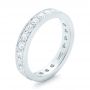 14k White Gold Diamond Eternity Wedding Band - Three-Quarter View -  102823 - Thumbnail