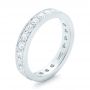 14k White Gold And 14K Gold Diamond Eternity Wedding Band