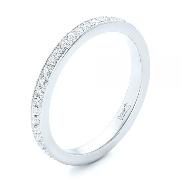  Platinum Platinum Diamond Eternity Wedding Band - Three-Quarter View -  102824