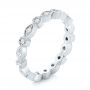 18k White Gold Diamond Eternity Wedding Band - Three-Quarter View -  104132 - Thumbnail