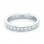 14k White Gold Diamond Eternity Wedding Band - Flat View -  102821 - Thumbnail