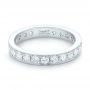 14k White Gold Diamond Eternity Wedding Band - Flat View -  102823 - Thumbnail