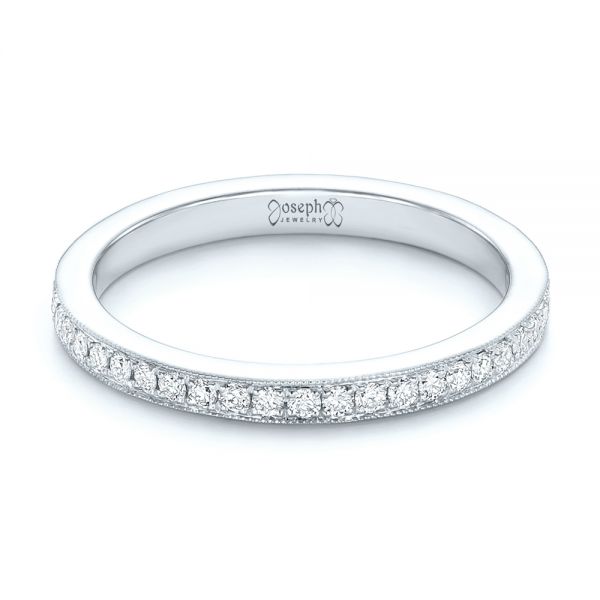 18k White Gold 18k White Gold Diamond Eternity Wedding Band - Flat View -  102824