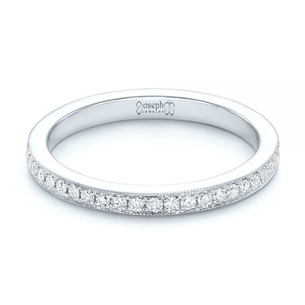 14k White Gold 14k White Gold Diamond Eternity Wedding Band - Flat View -  102824