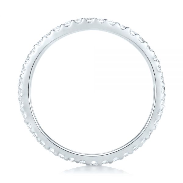 14k White Gold Diamond Eternity Wedding Band - Front View - 102761