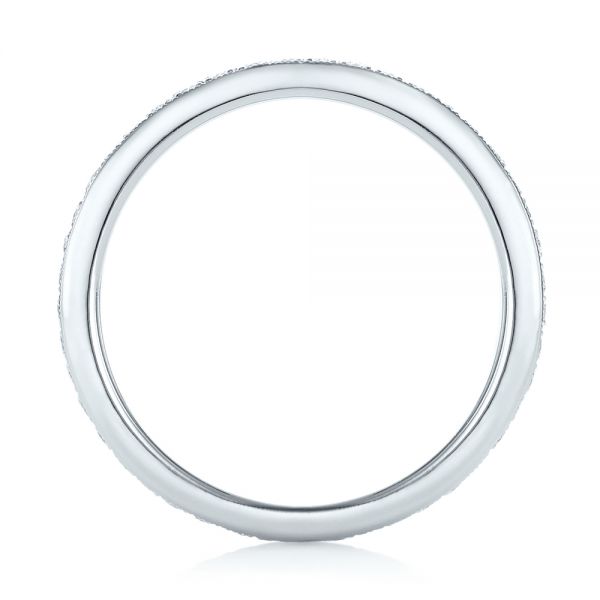 14k White Gold Diamond Eternity Wedding Band - Front View - 102818